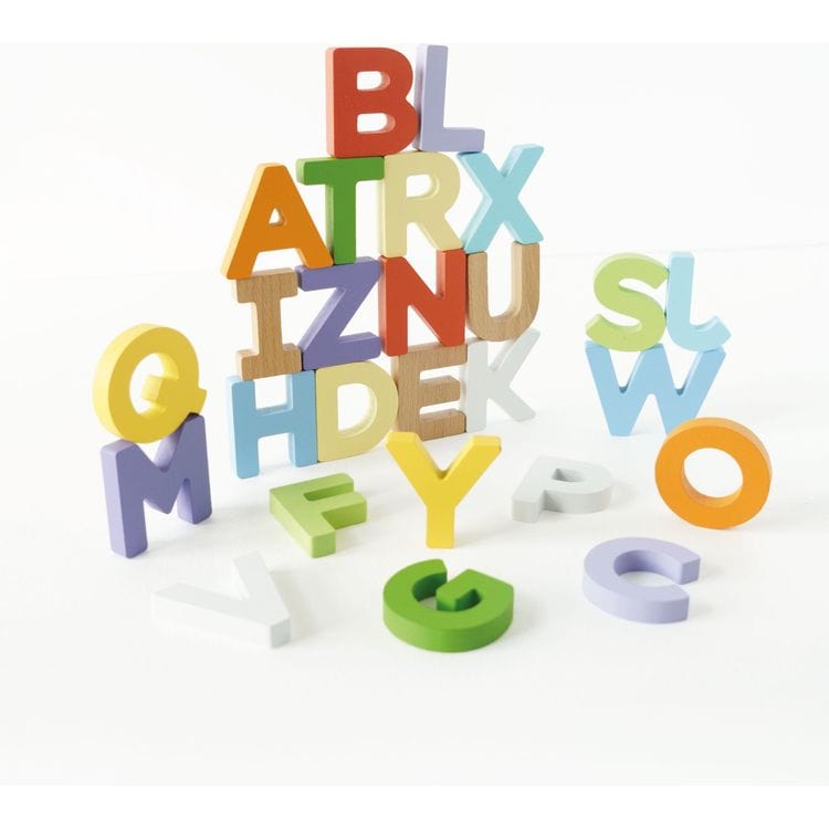 Wooden Alphabet Set & Bag - 60 Letters