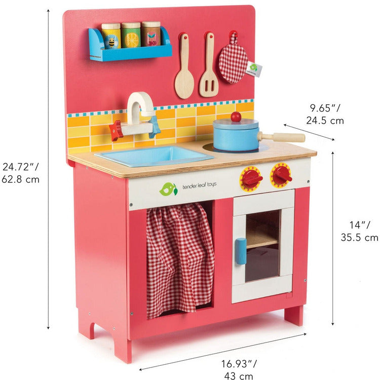Wooden Cherry Pie Kitchen Play Set