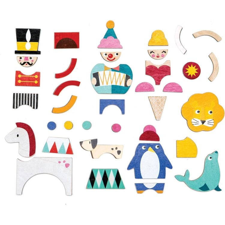 Wooden Circus Night Magnetic Set