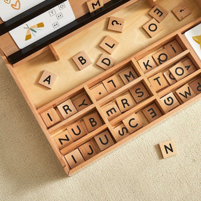 Wooden Compelling Spelling Activity Box