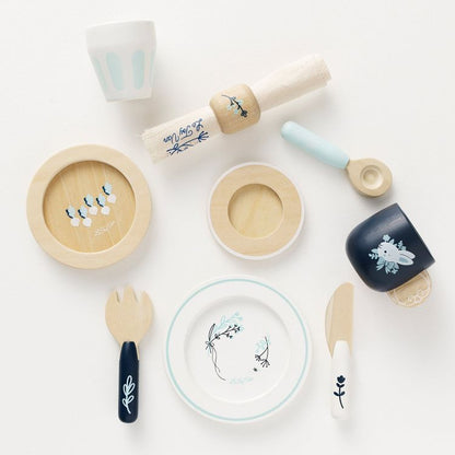 Wooden Cutlery Pretend Play Dining Set