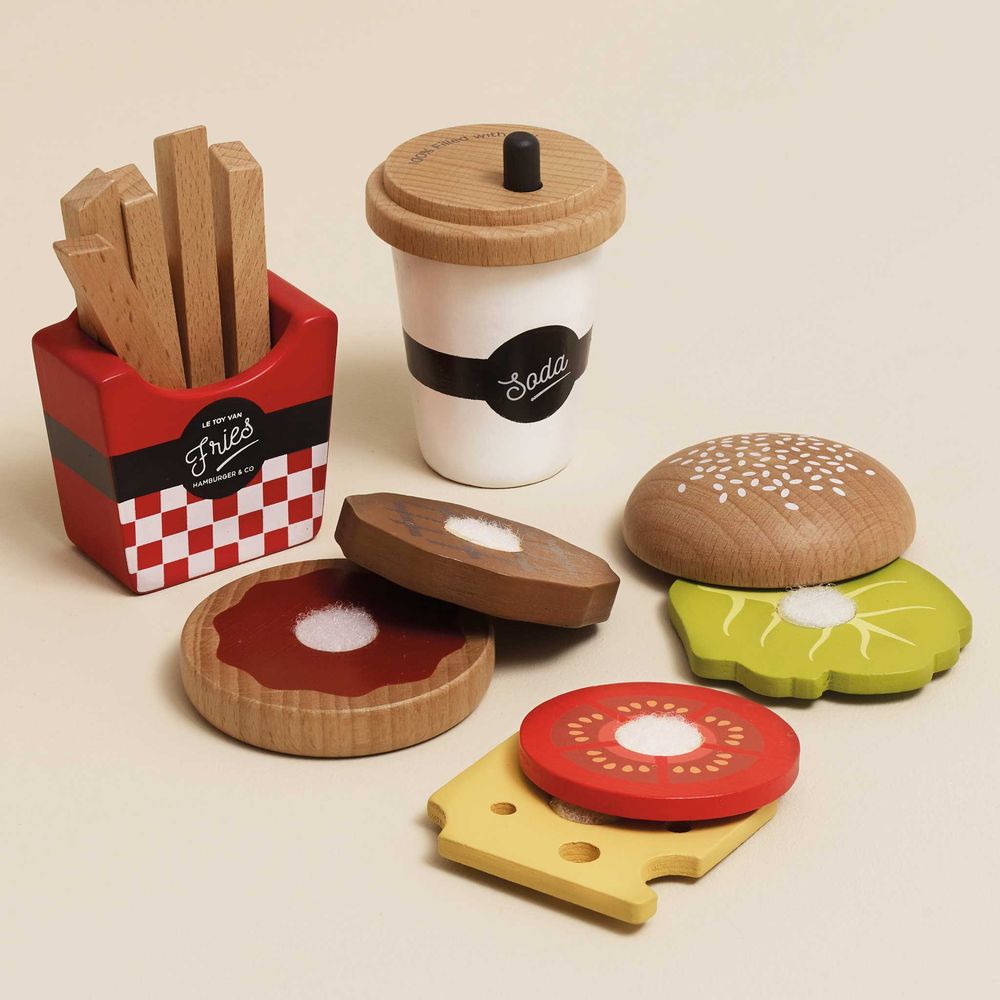 Wooden Gourmet Hamburger Set