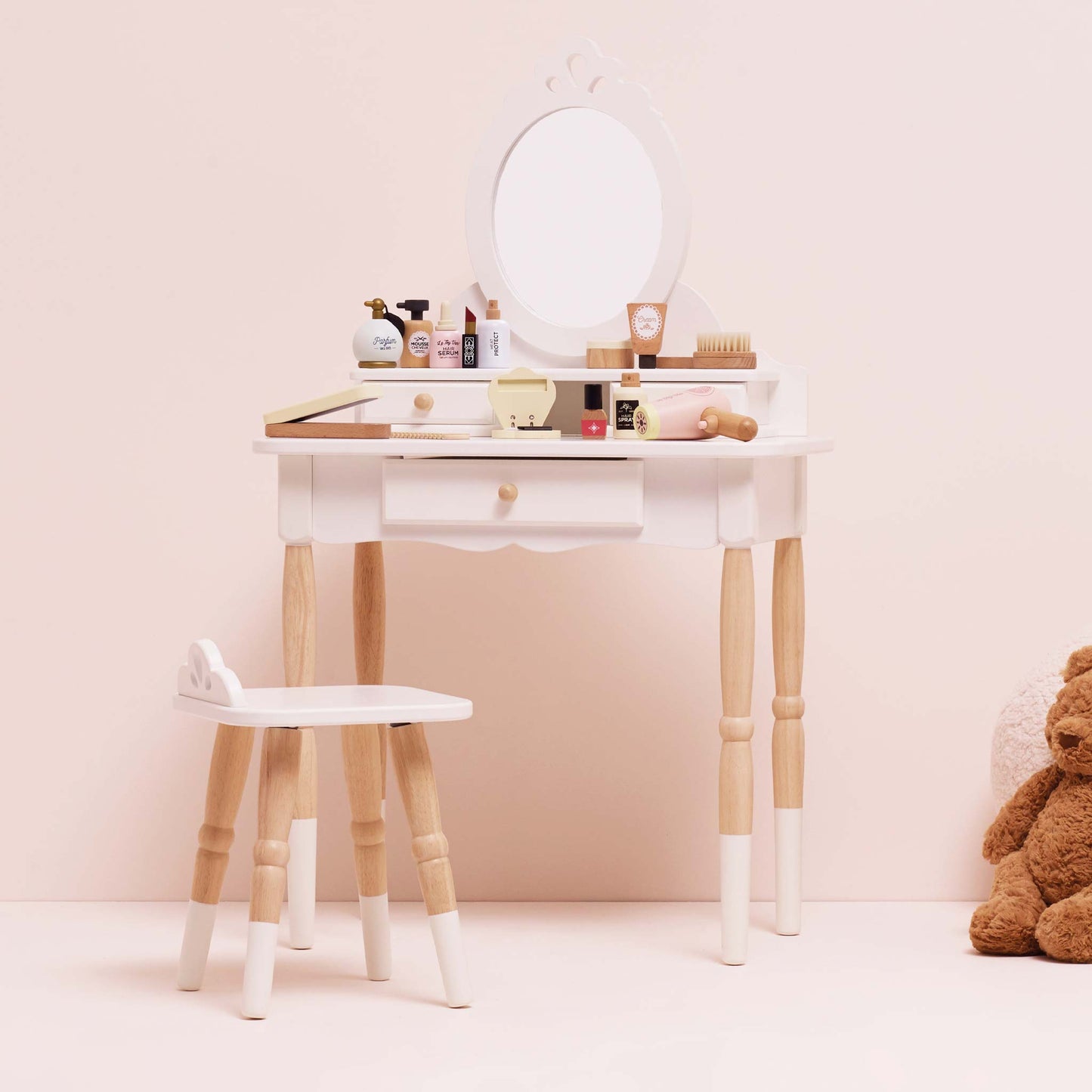 Wooden Hair Straighteners & Accessory Pretend Play Set
