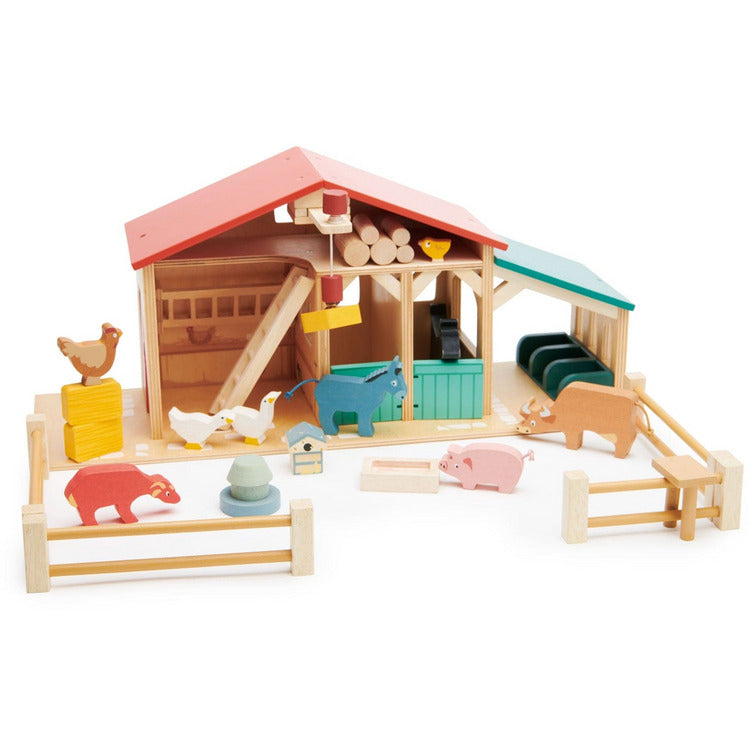 Wooden Tender Leaf Farm Playset