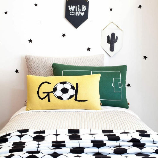 Yellow GOL Soccer Pillow